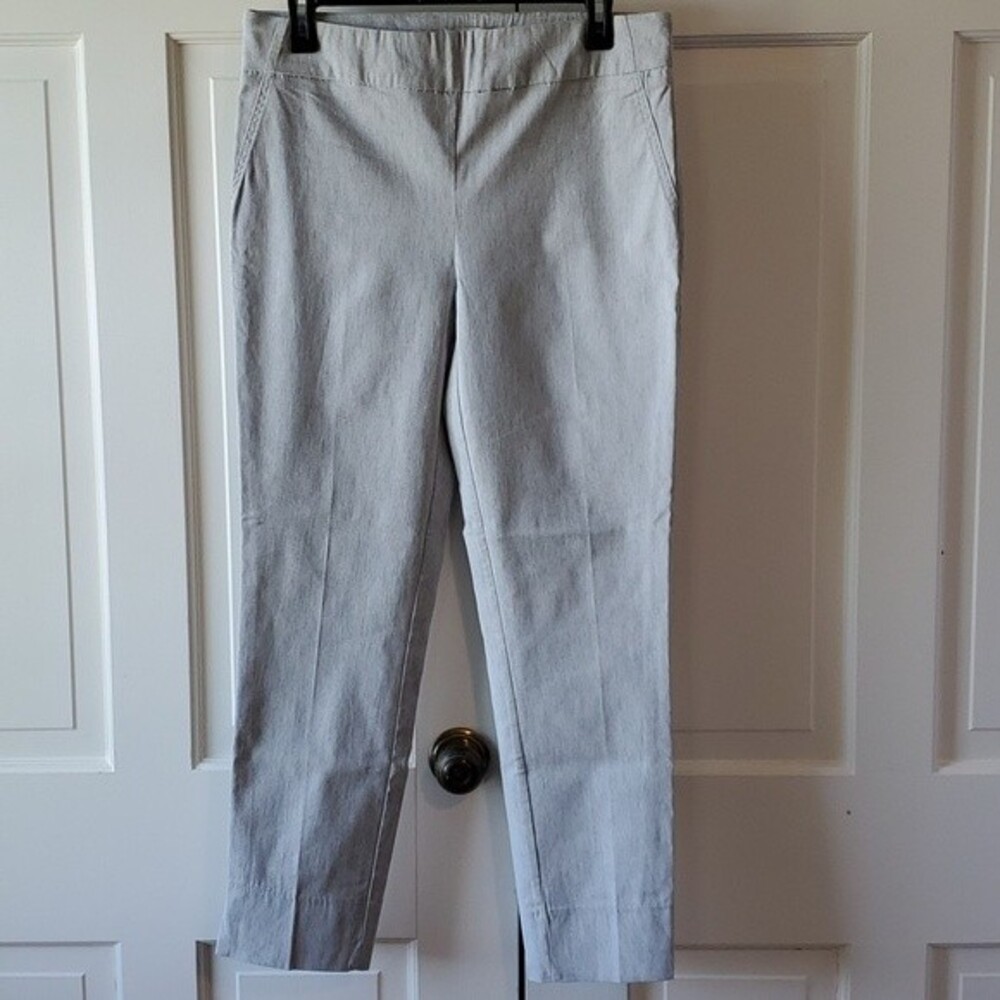 NWOT CAROLINA BELLE MONTREAL SIZE 10 VARIEGATED GRAY STRETCH PANTS
